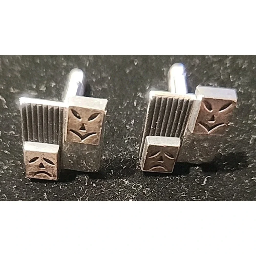 Anson Smile Now Cry Later‎ Vintage Silvertone Cuff links